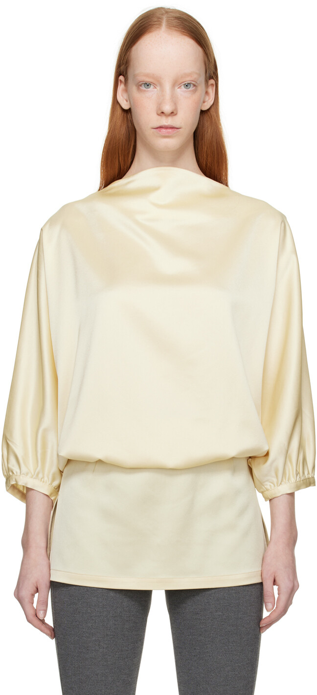 

Блузка Off-White с драпировкой Totême