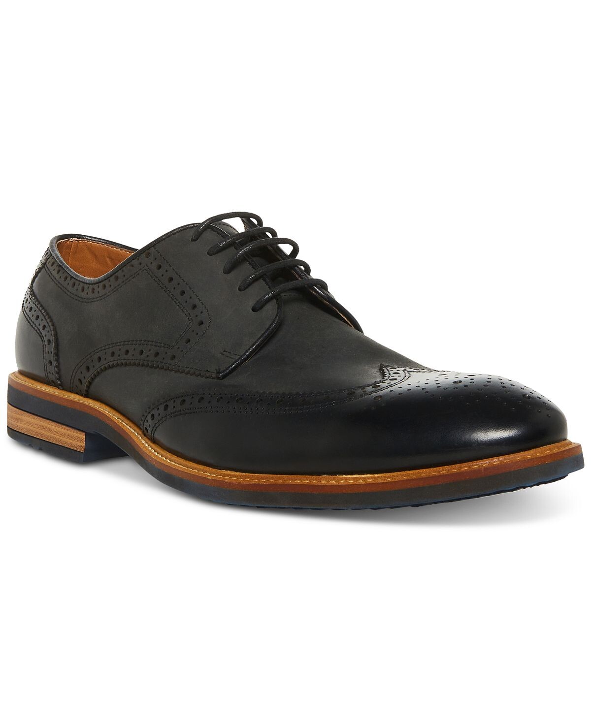 

Мужские кожаные модельные туфли Kaigo с кончиками крыльев Steve Madden