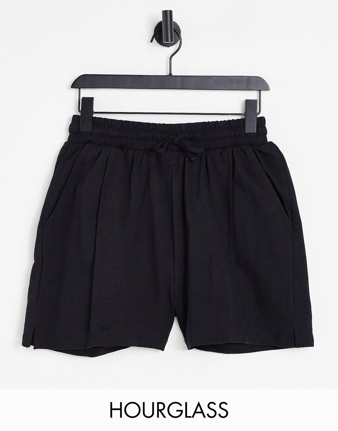 

Черные шорты из хлопка с защипами ASOS DESIGN Hourglass - BLACK