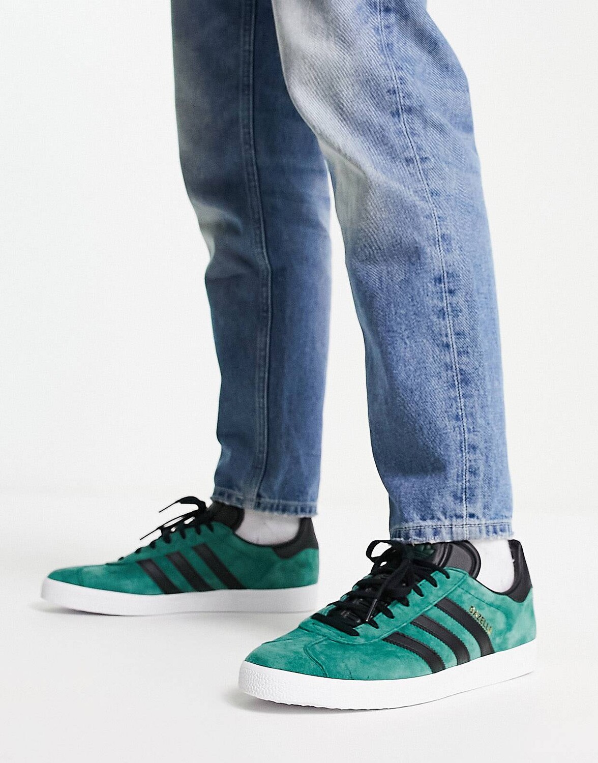 

Зеленые кроссовки adidas Originals Gazelle — DGREEN