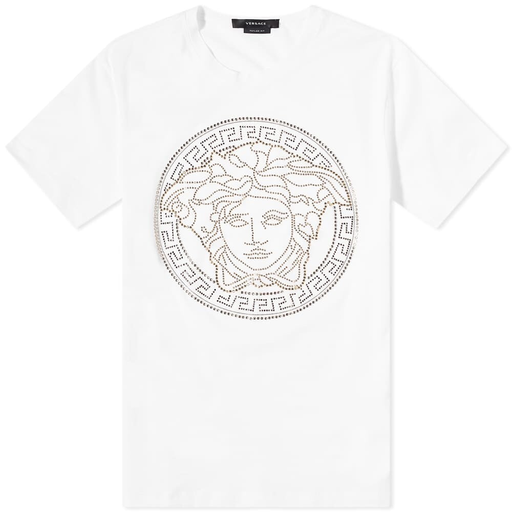 

Футболка Versace Embellished Medusa Tee, Белый