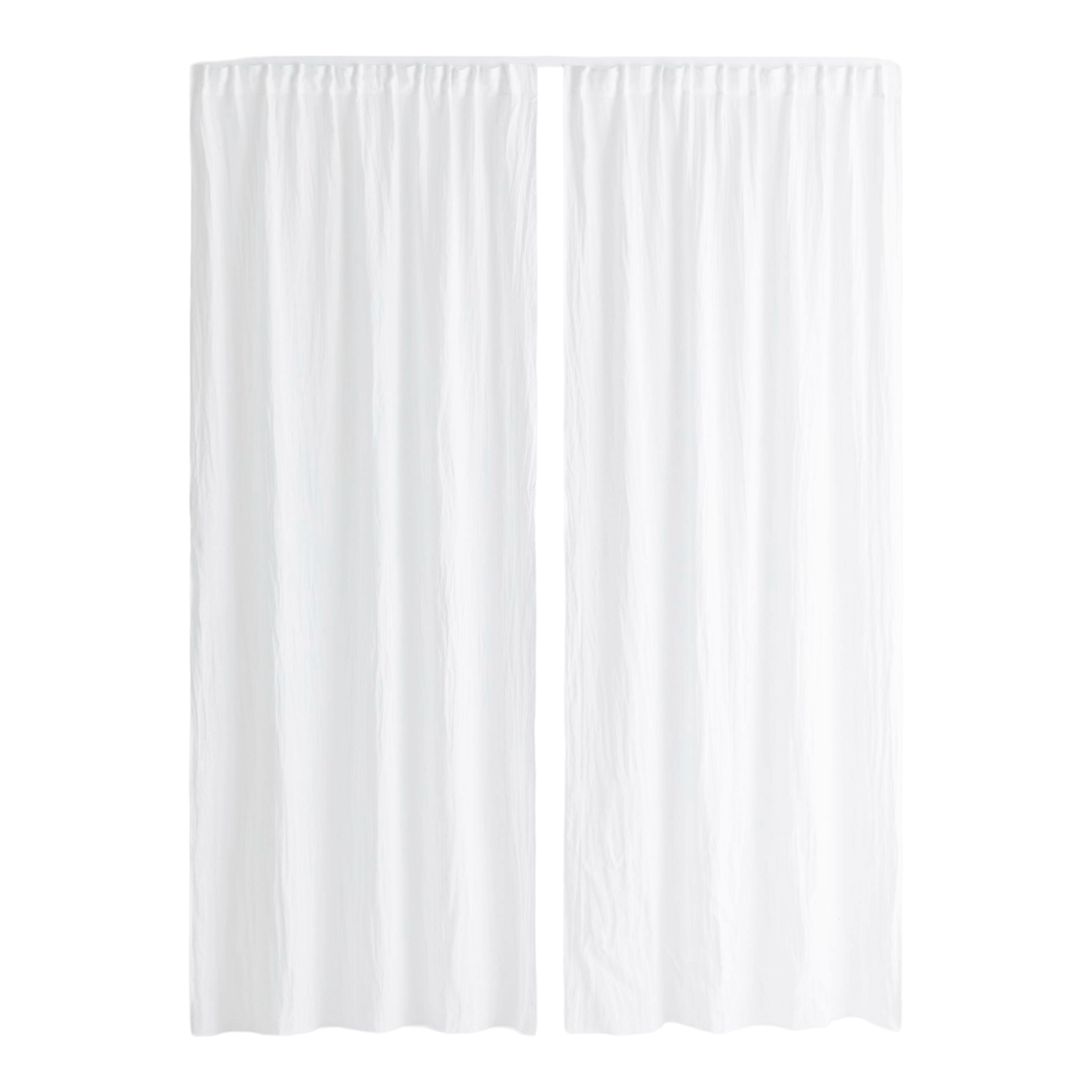 Шторы H&M Home 2-pack Multiway Linen, 2 предмета, белый