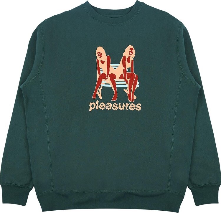 

Толстовка Pleasures Bench Premium Crewneck 'Alpine Green', зеленый