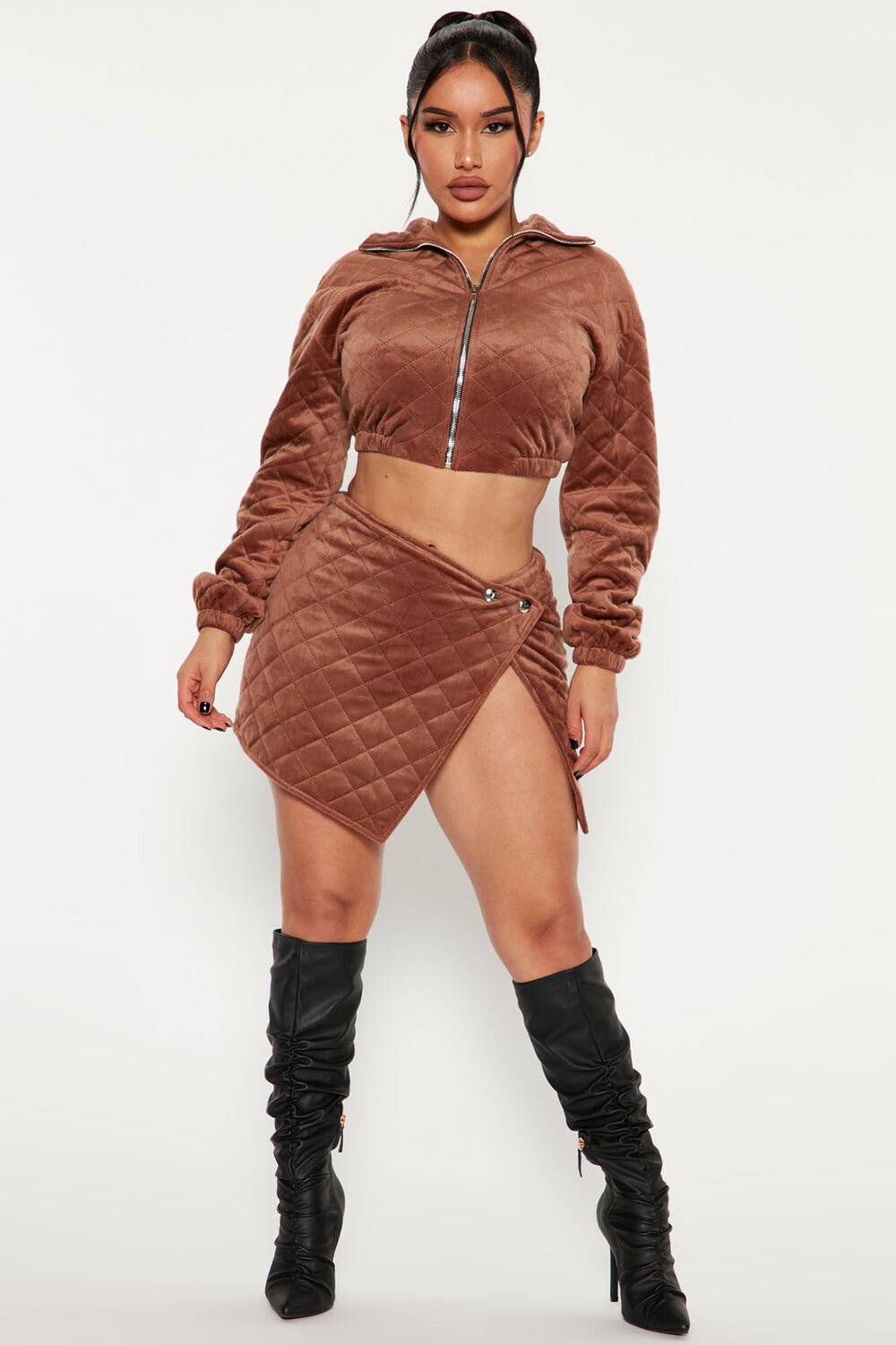 

Юбка Fashion Nova HAS2356N, мокко