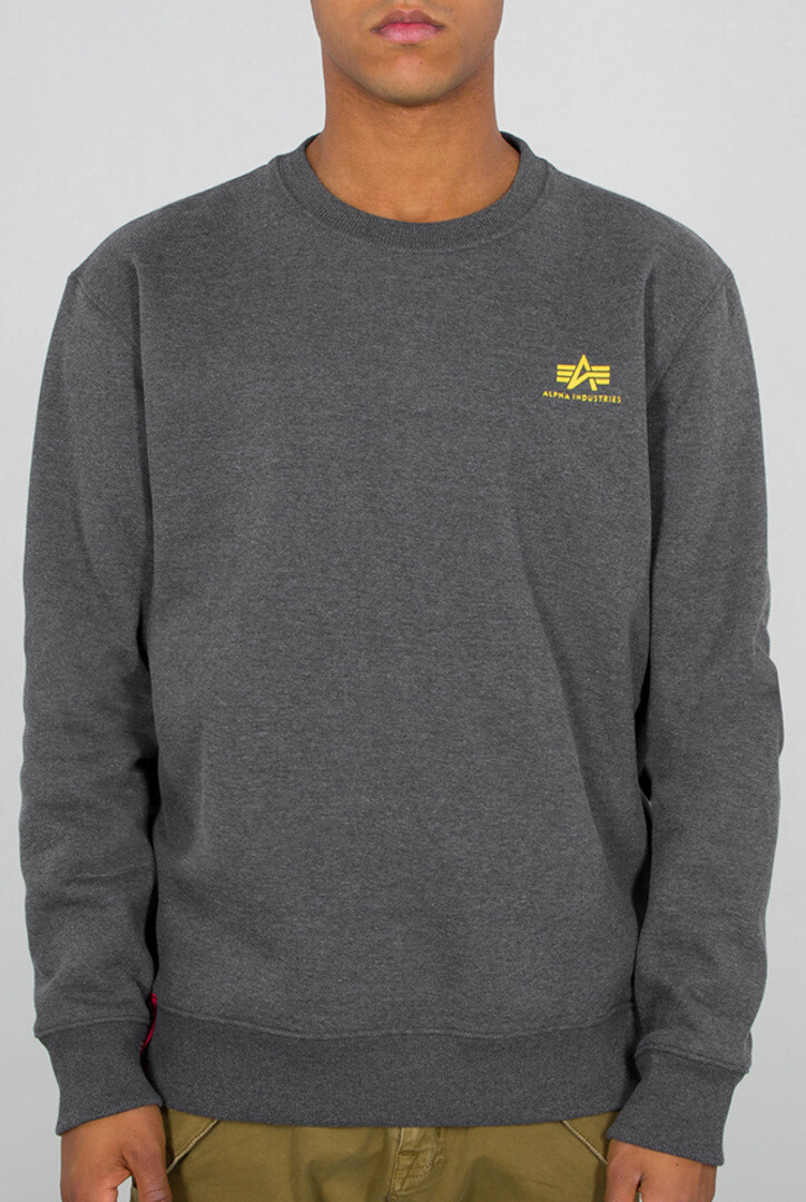 

Толстовка Alpha Industries Basic Small Logo, серо-желтая, Желтый