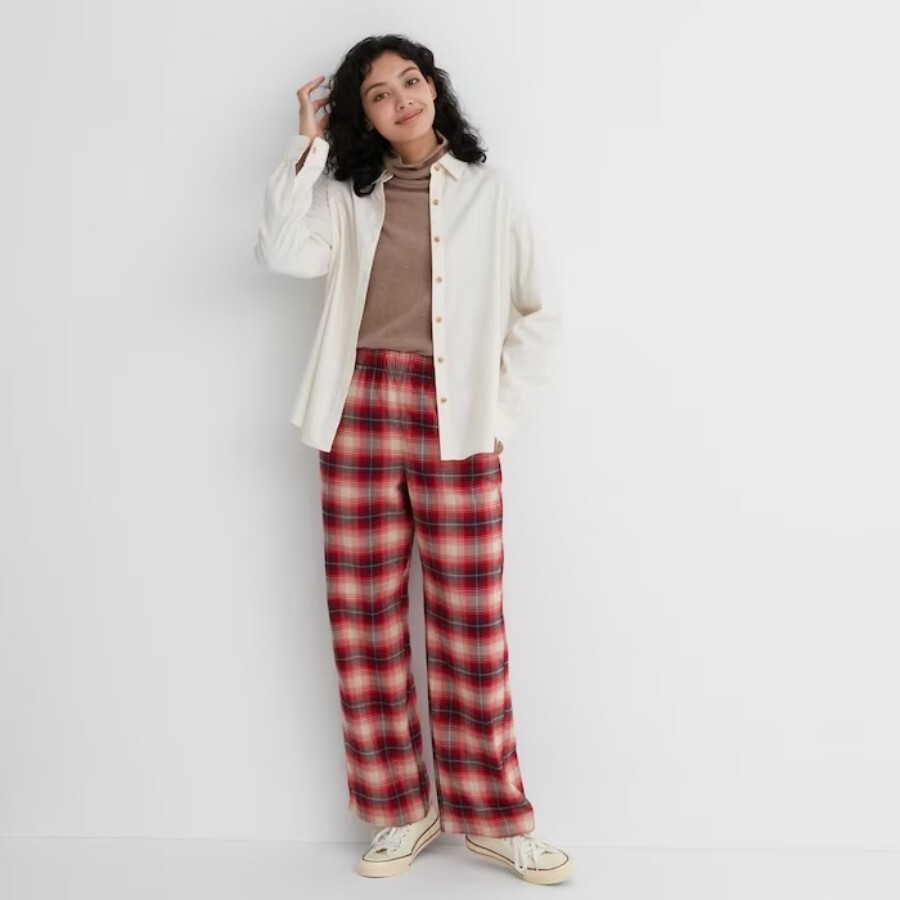 

Брюки Uniqlo Flannel, красный