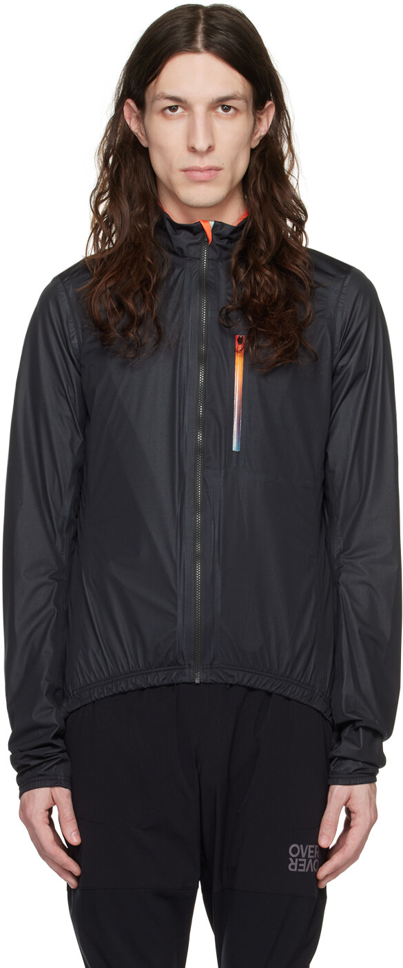 

Эксклюзивная черная велосипедная куртка от дождя SSENSE Paul Smith, Черный