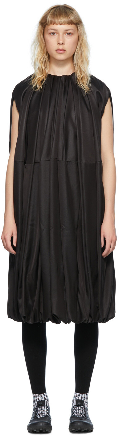 

Черное платье-миди из полиэстера Comme des Garçons