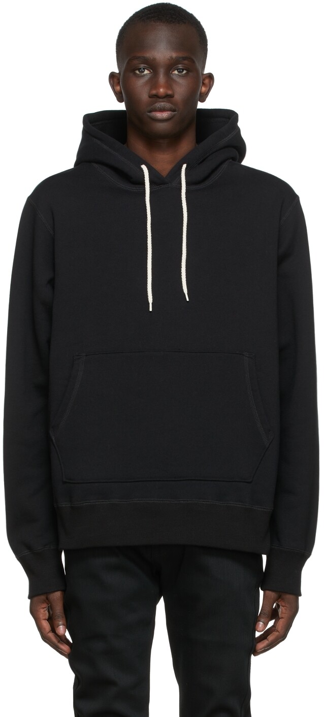 

Черный тяжелый худи Naked & Famous Denim