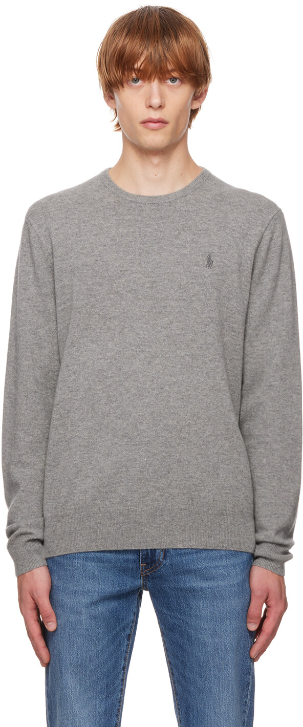 

Серый свитер с вышивкой Polo Ralph Lauren