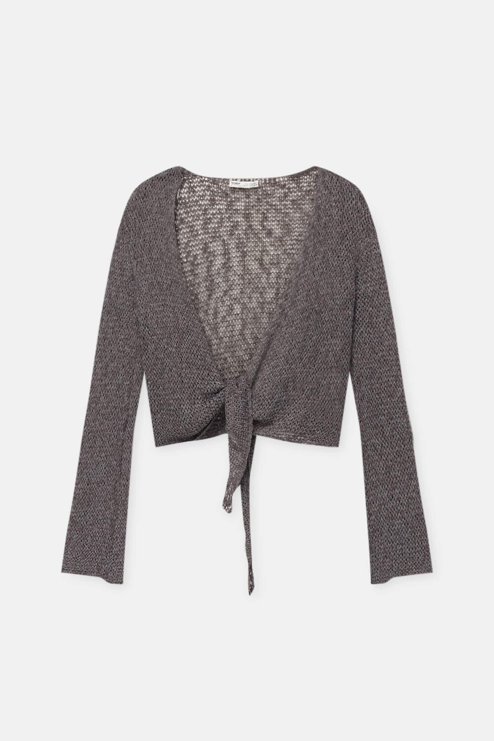 

Кардиган Pull&Bear Knit With Front Knot, темно-серый