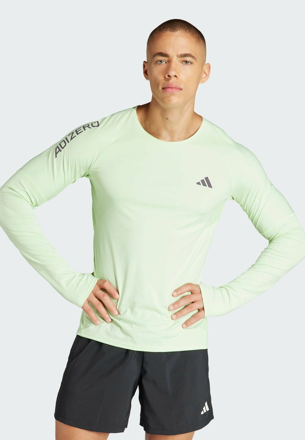 

Футболка с длинным рукавом Az L Ls M Adidas, цвет semi green spark aurora black