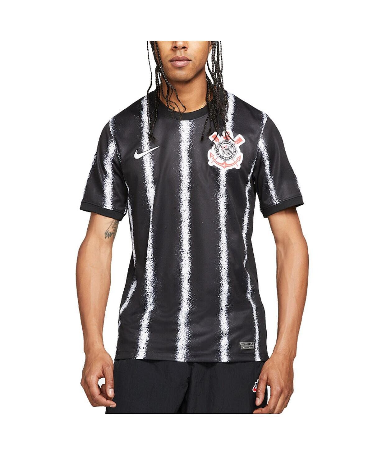 

Мужская черная футболка corinthians 2021/22 away breathe stadium, копия Nike, черный