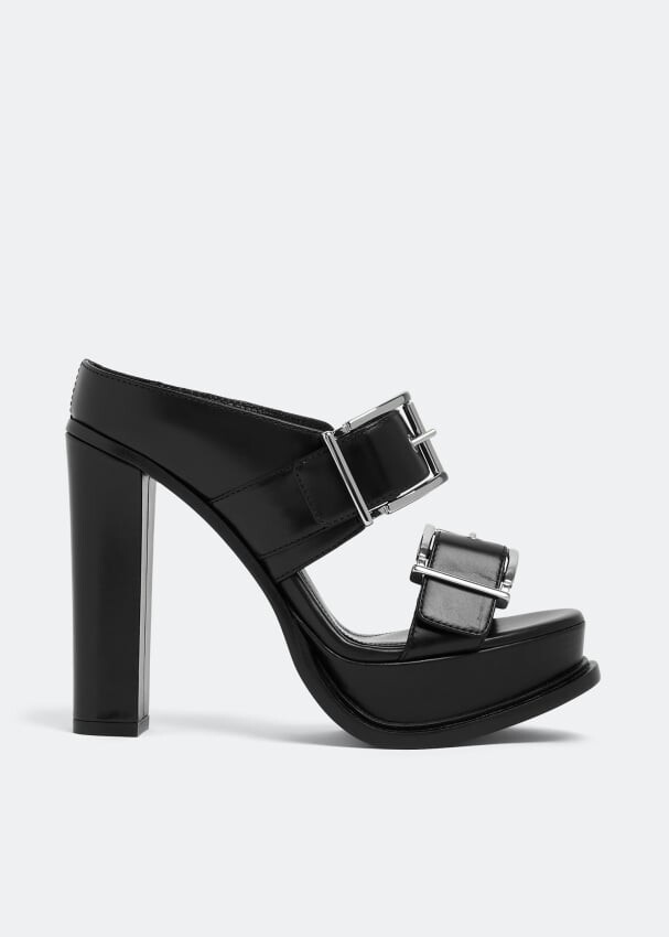 

Сандалии ALEXANDER MCQUEEN Platform buckle sandals, черный