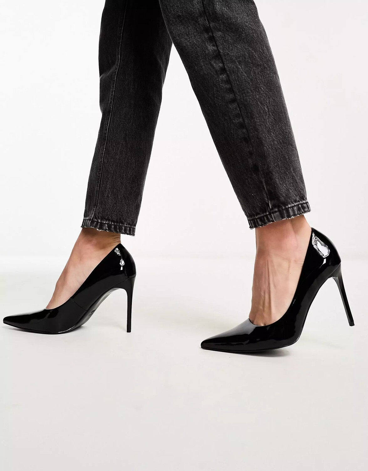 

Туфли Asos Design Paphos Pointed High Heeled Court, черный