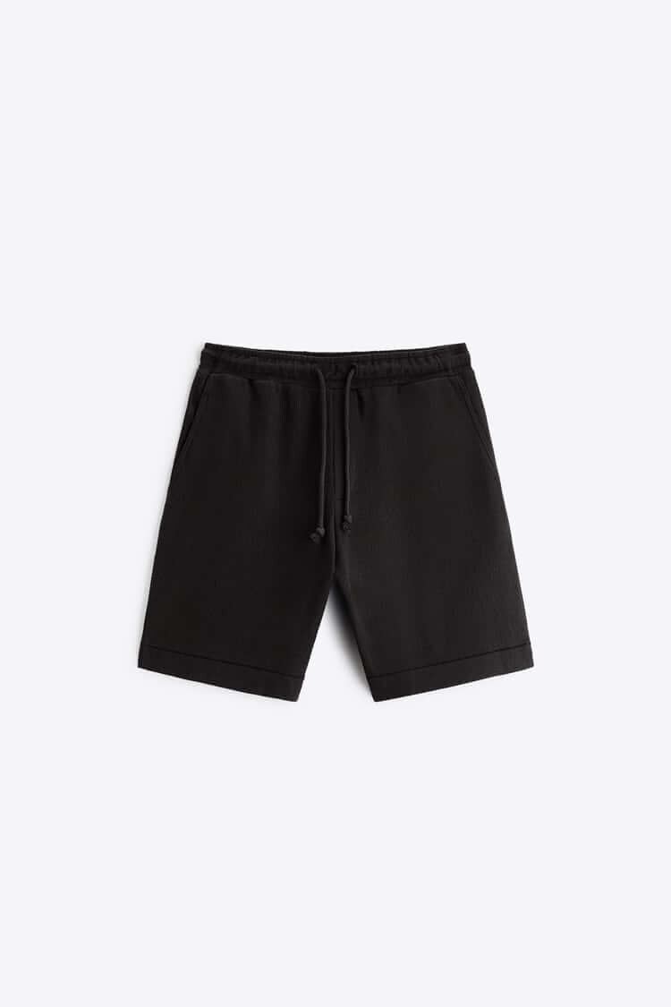 

Шорты Zara Textured Bermuda, чёрный