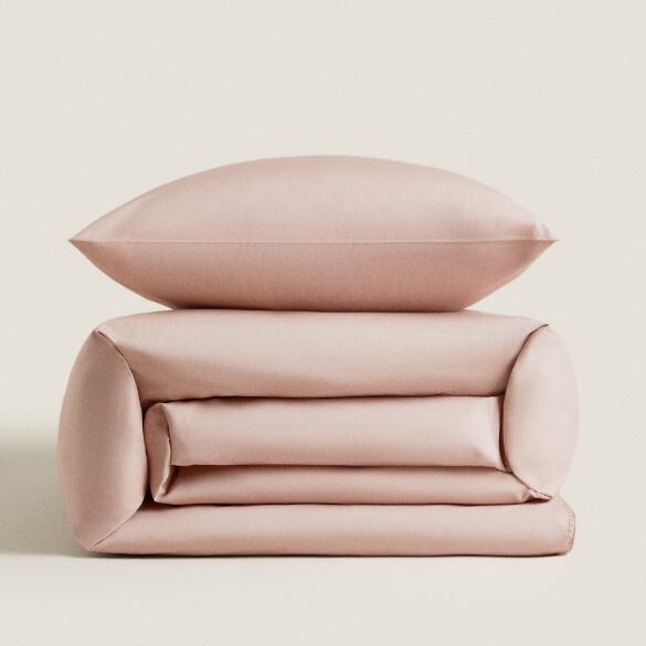 

Пододеяльник из кружевной вставки Zara Home Lace Insert, розовый