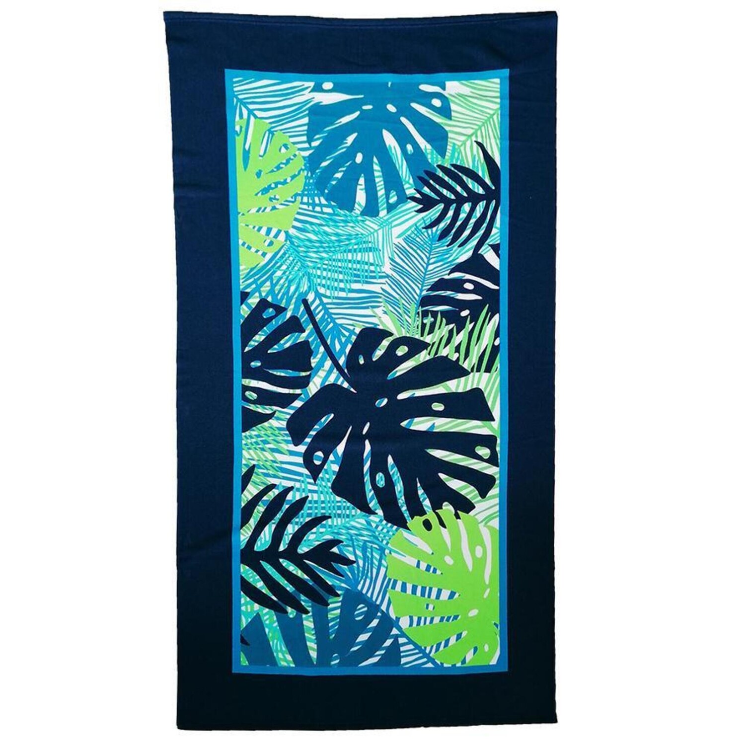 

Пляжное полотенце из микрофибры с принтом Tropical Leaves 100% полиэстер LE COMPTOIR DE LA PLAGE, зеленый / бензин