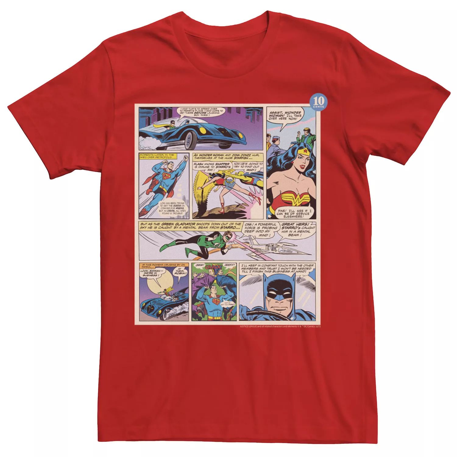Мужская футболка с изображением комиксов «Лига справедливости» Licensed Character