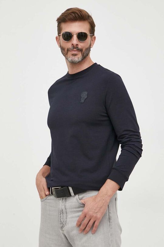

Карл Лагерфельд с длинным рукавом Karl Lagerfeld, темно-синий