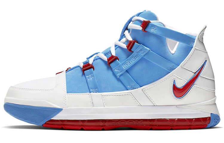 

Nike Zoom Lebron 3 Qs Винтажные баскетбольные кроссовки унисекс Университетский синий/Университетский красно-белый