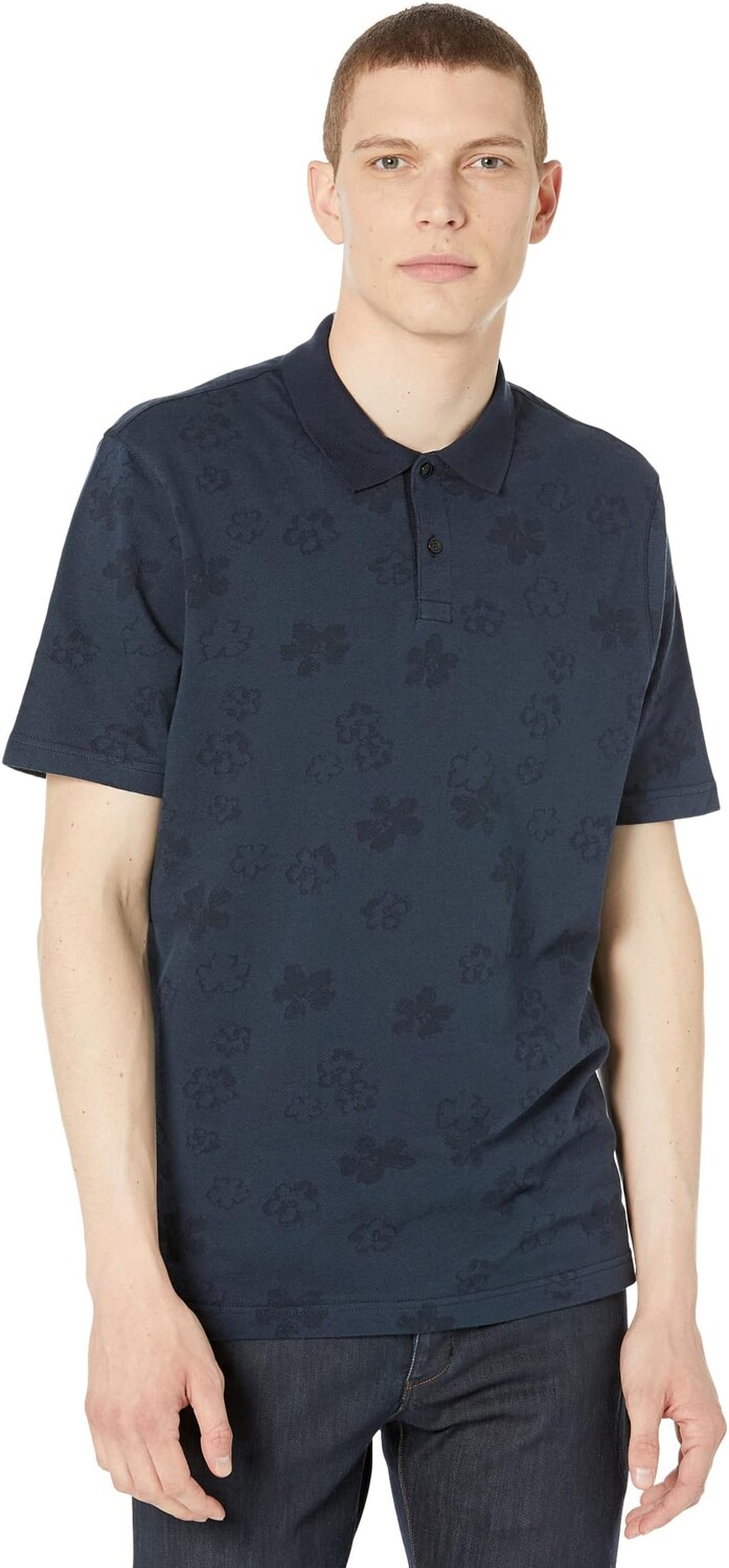 

Рубашка-поло Tyssen Flower Jacquard Polo Ted Baker, темно-синий