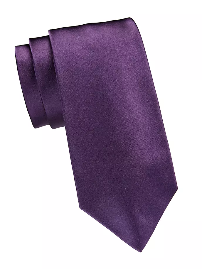 

Однотонный шелковый галстук Ralph Lauren Purple Label, фиолетовый