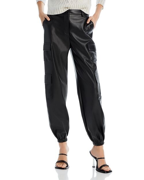 

Брюки-карго из искусственной кожи AQUA, цвет Black