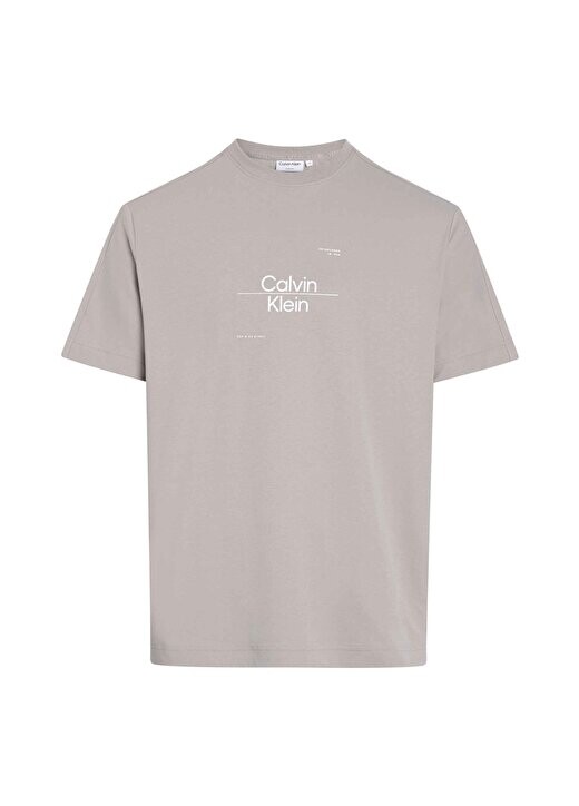 

Серая мужская футболка с круглым вырезом K10K112489PAN Calvin Klein, серый