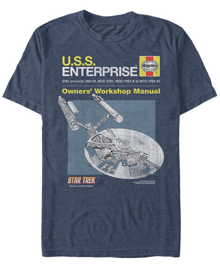 Мужская футболка с короткими рукавами Star Trek The Original Series USS Enterprise Workshop Guide Fifth Sun, синий вуд бенджамин станция на пути туда где лучше