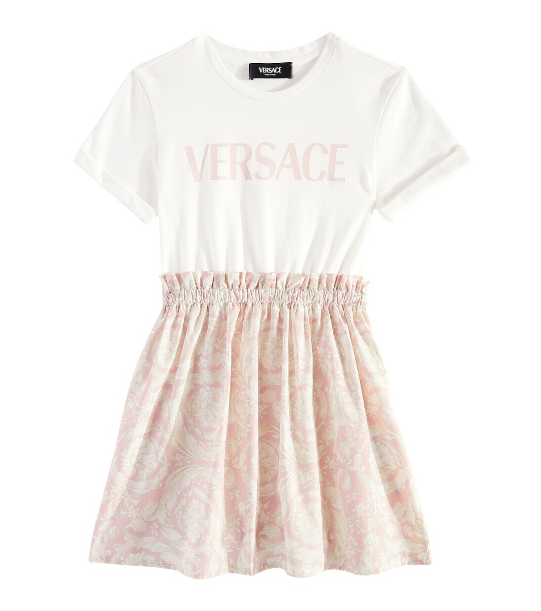 

Платье Barocco из хлопка Versace, белый