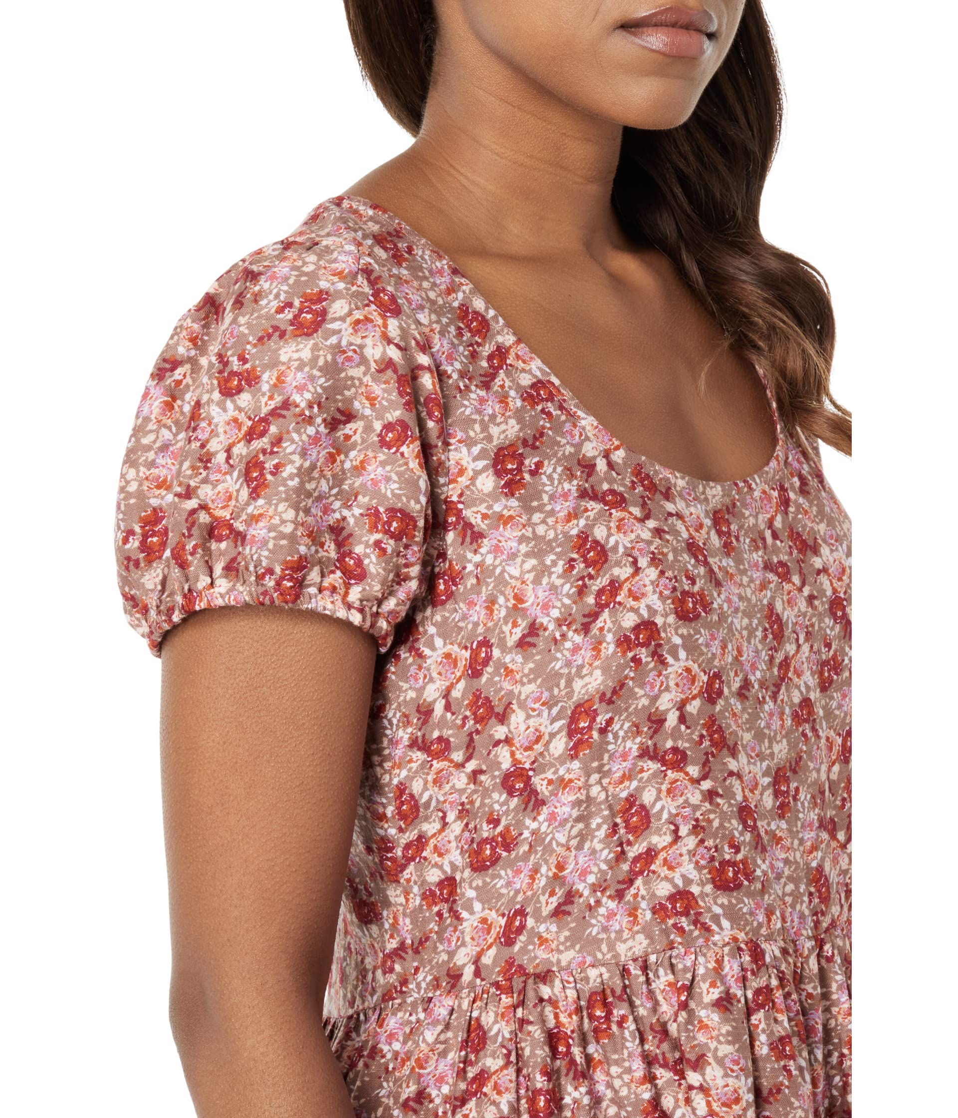 Lucky Brand Short Sleeve Babydoll Dress