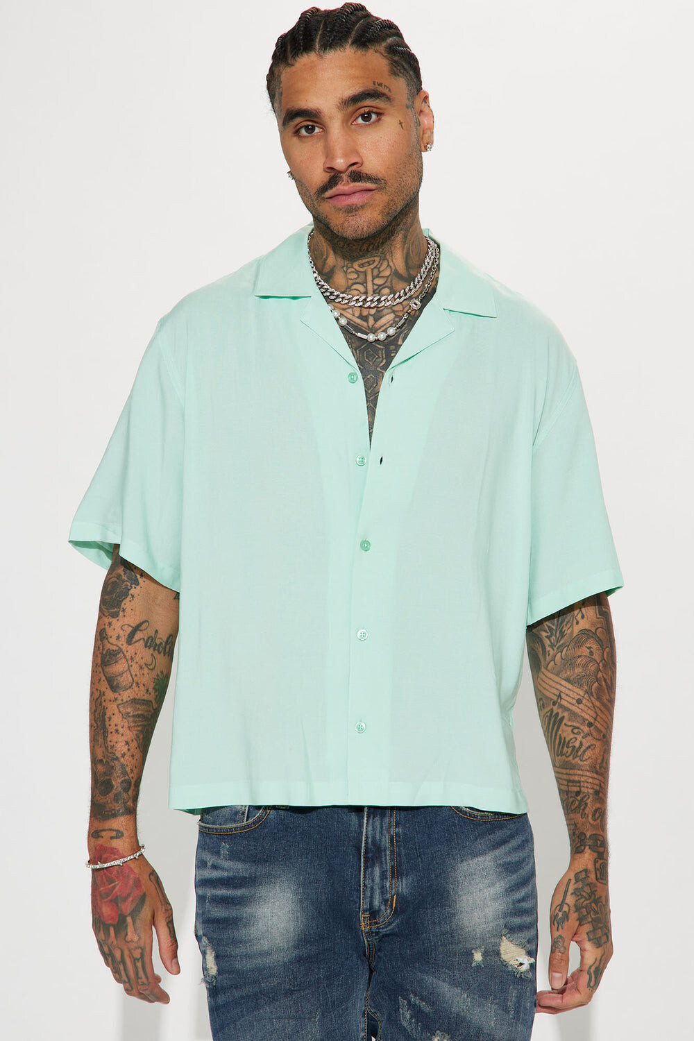 

Рубашка Fashion Nova FNMN527, мятный