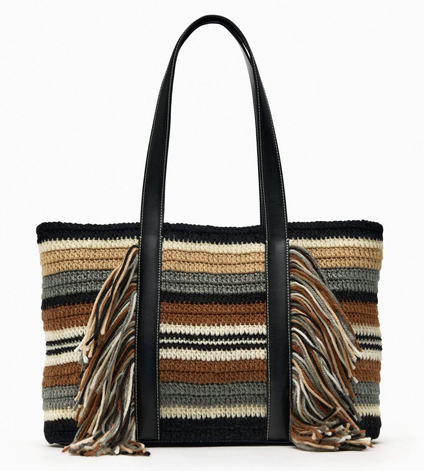 

Сумка Zara Striped Tote, мультиколор