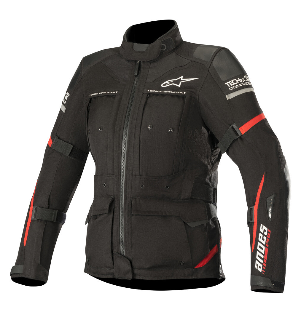 

Alpinestars Stella Andes Pro Drystar Tech-Air Женская куртка мотоцикла текстиля, черный/красный