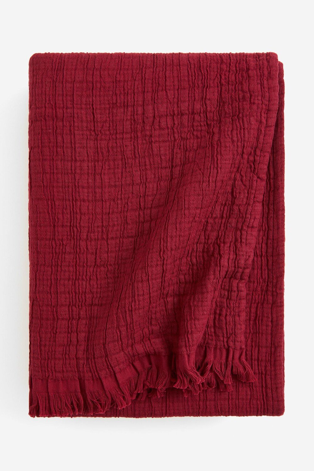 

Покрывало H&M Home Cotton-blend, темно-красный