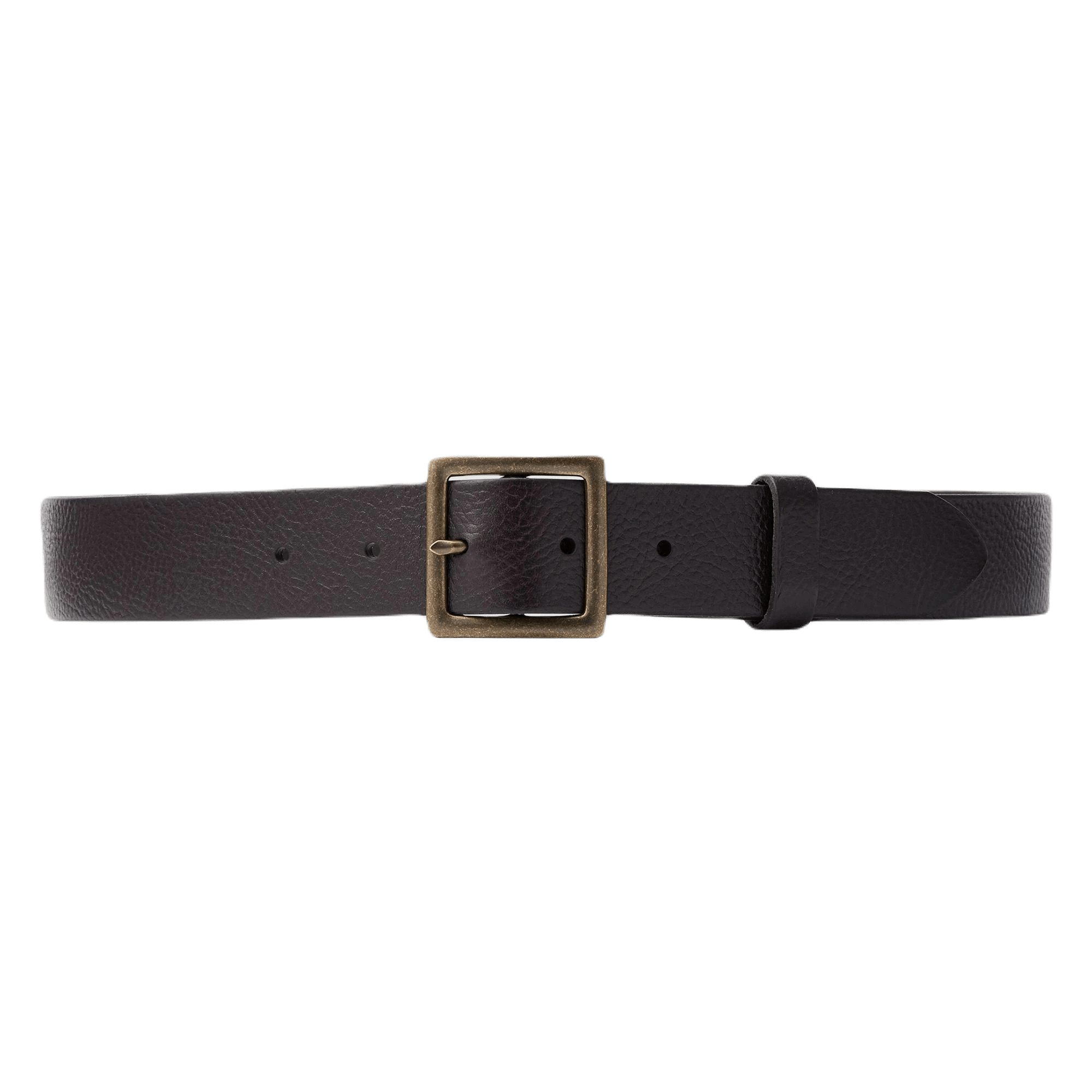 Ремень Uniqlo Italian Leather Vintage Style, темно-коричневый