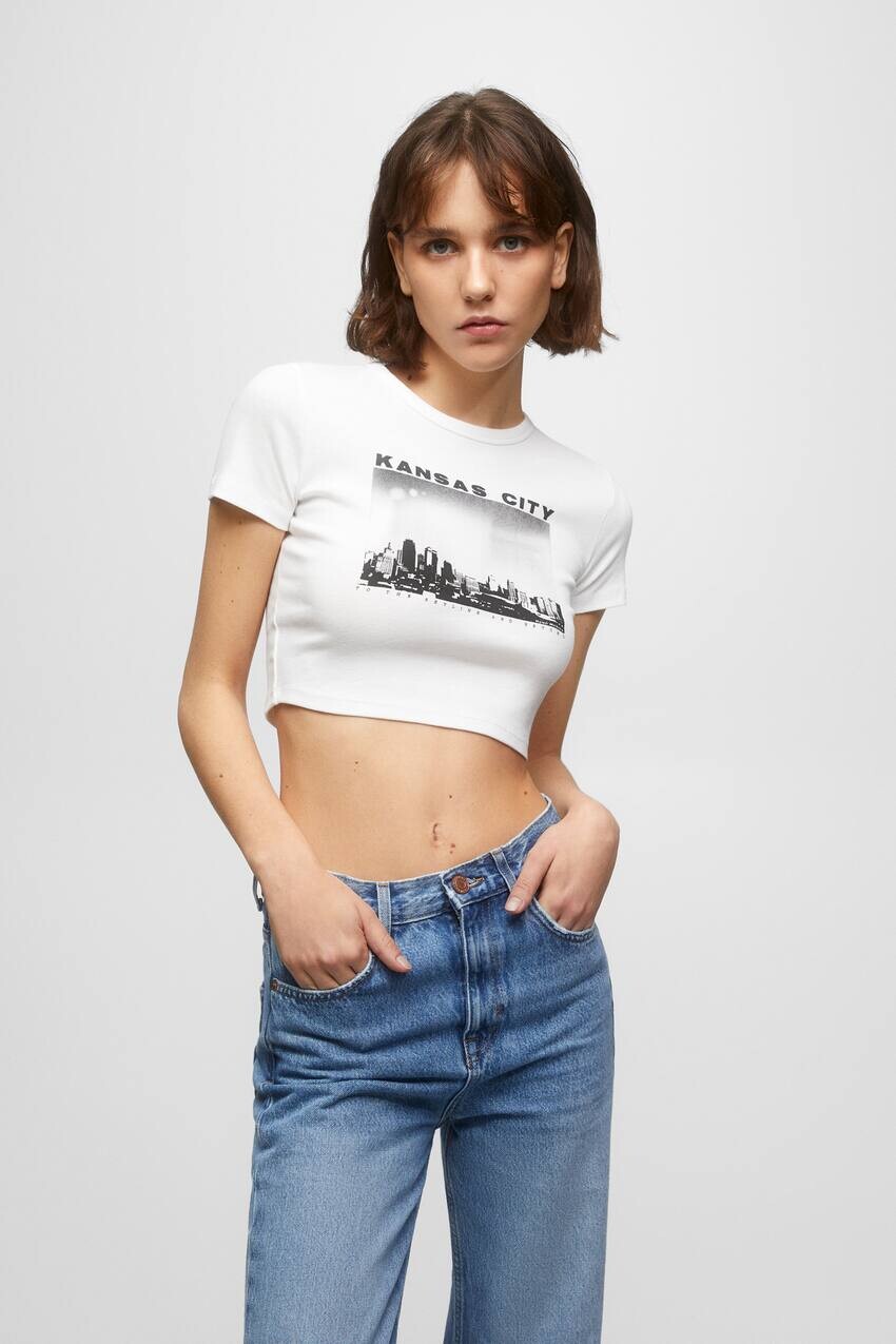 

Футболка с фотопринтом Pull&Bear