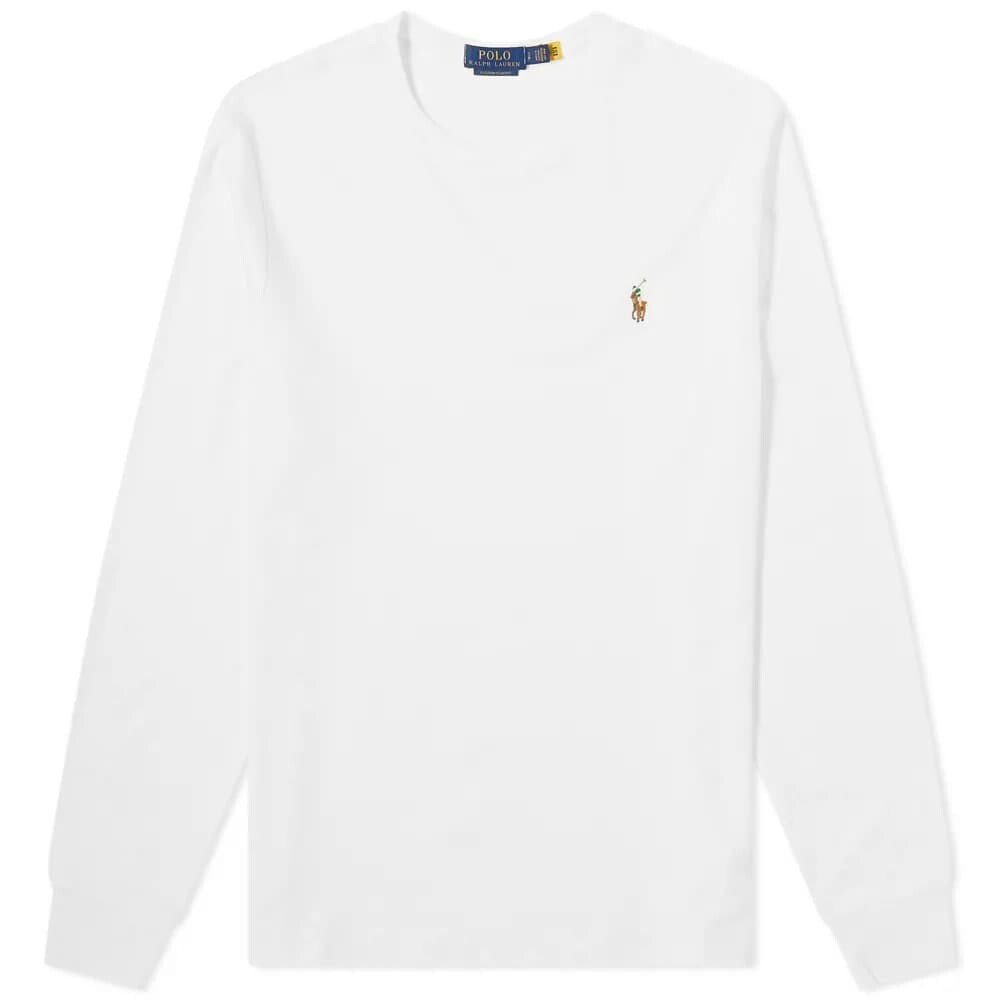 

Футболка Polo Ralph Lauren Long Sleeve Cotton Custom Tee, Белый