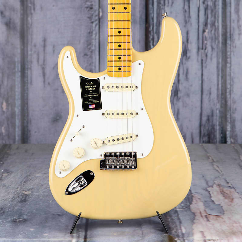 Fender American Vintage II 1957 Stratocaster Левша, Винтажная блондинка Fender American II Stratocaster Left-Handed, электрогитара fender american professional ii stratocaster left handed olympic white