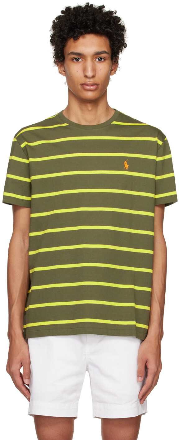 

Футболка в хаки и желтую полоску Polo Ralph Lauren