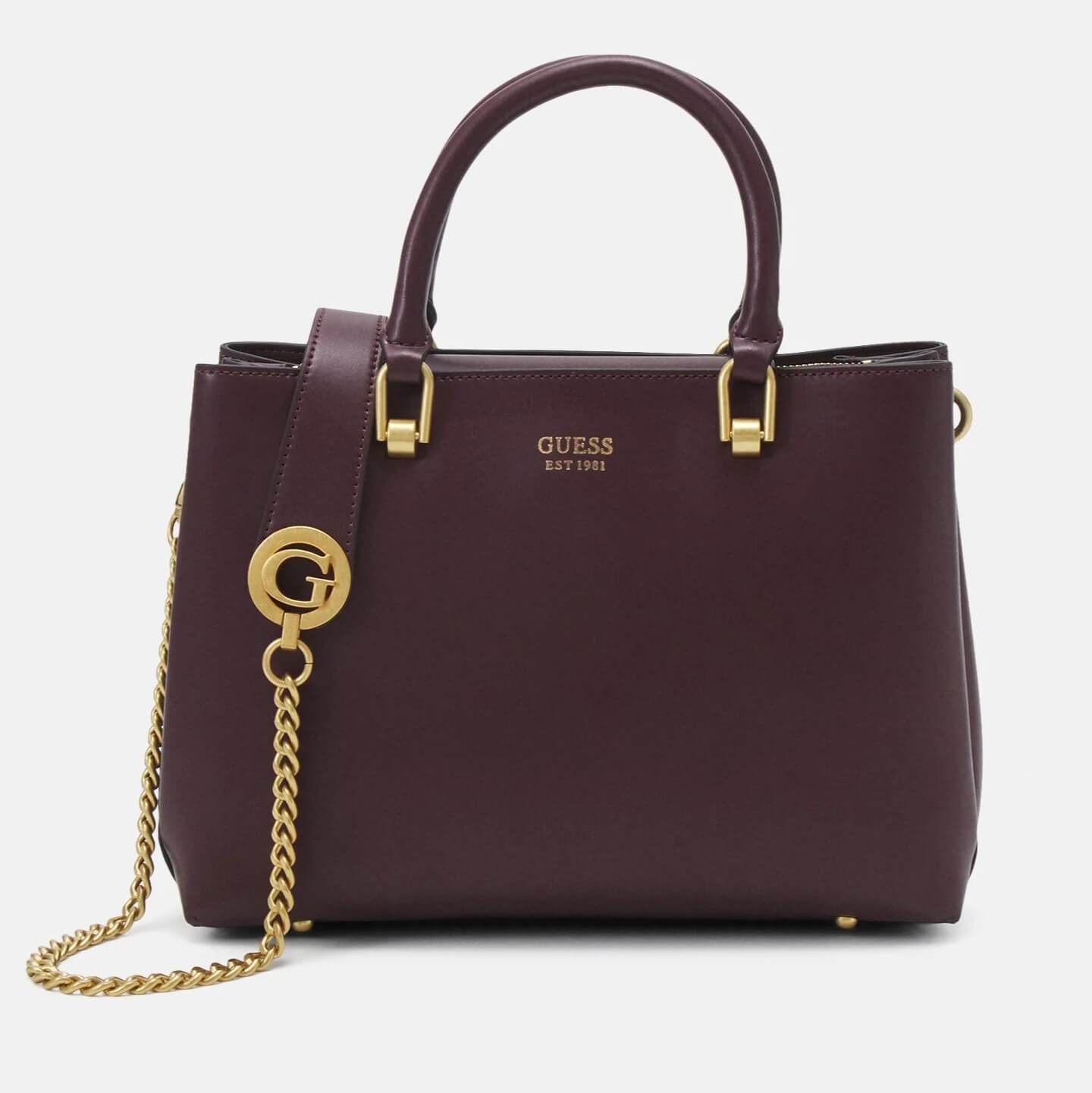 Сумка Guess Masie Girlfriend Satchel, темно-фиолетовый сумка тоут guess ales girlfriend satchel фиолетовый