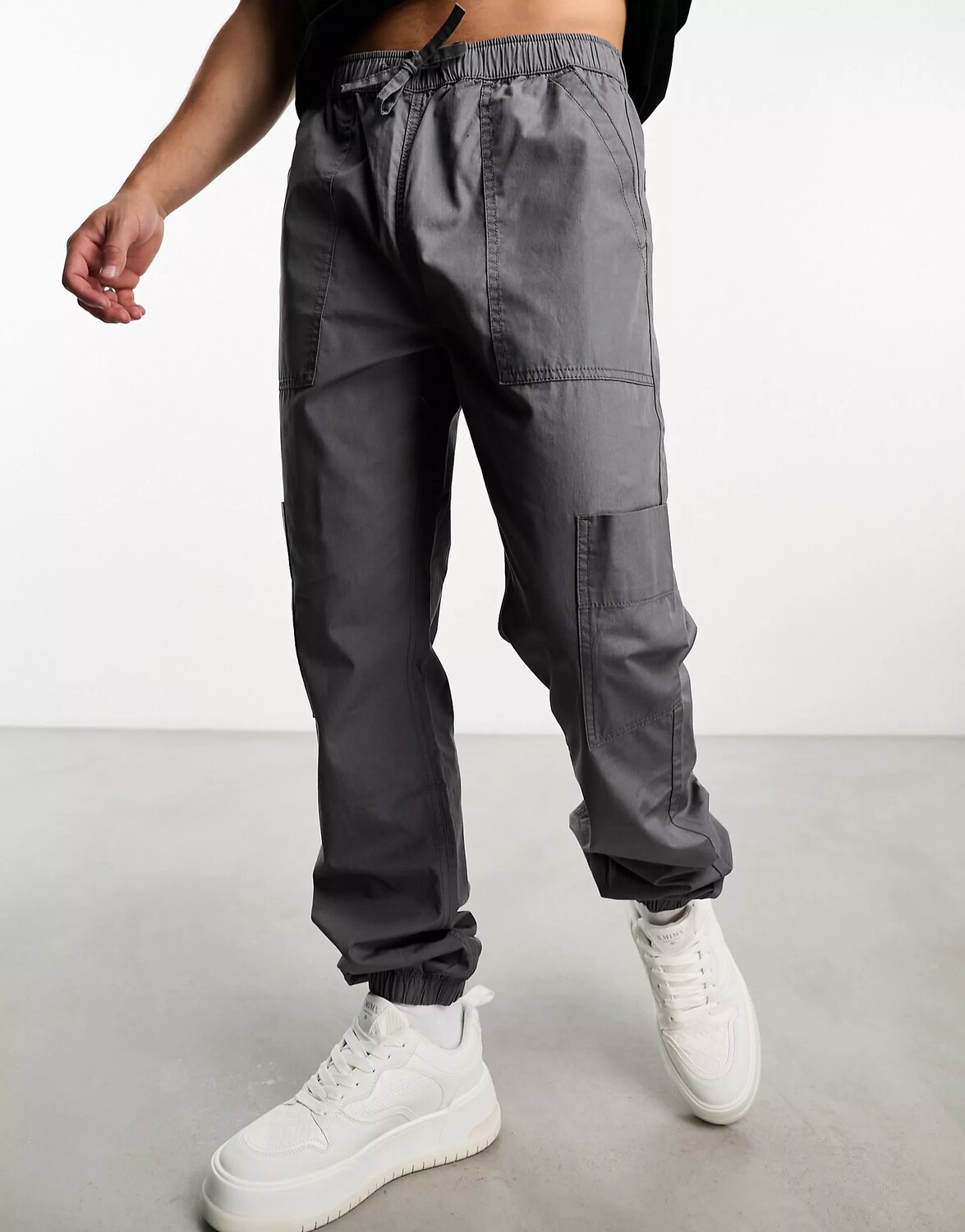 

Брюки Asos Design Pull On Cargo, серый