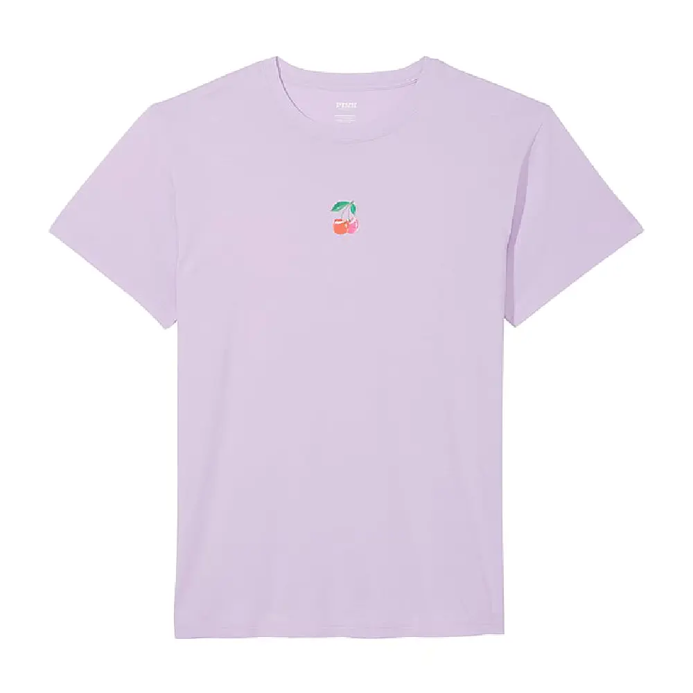

Футболка Victoria's Secret Pink Oversized Short-sleeve Campus, сиреневый