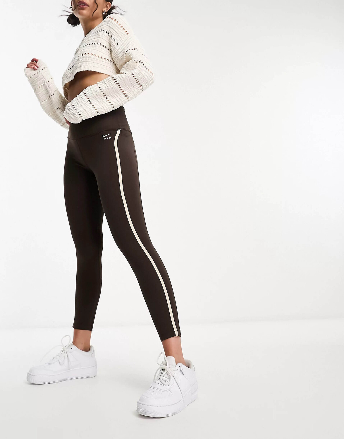 

Леггинсы Nike Running Air Fast Dri-fit Mid Rise 7/8, коричневый