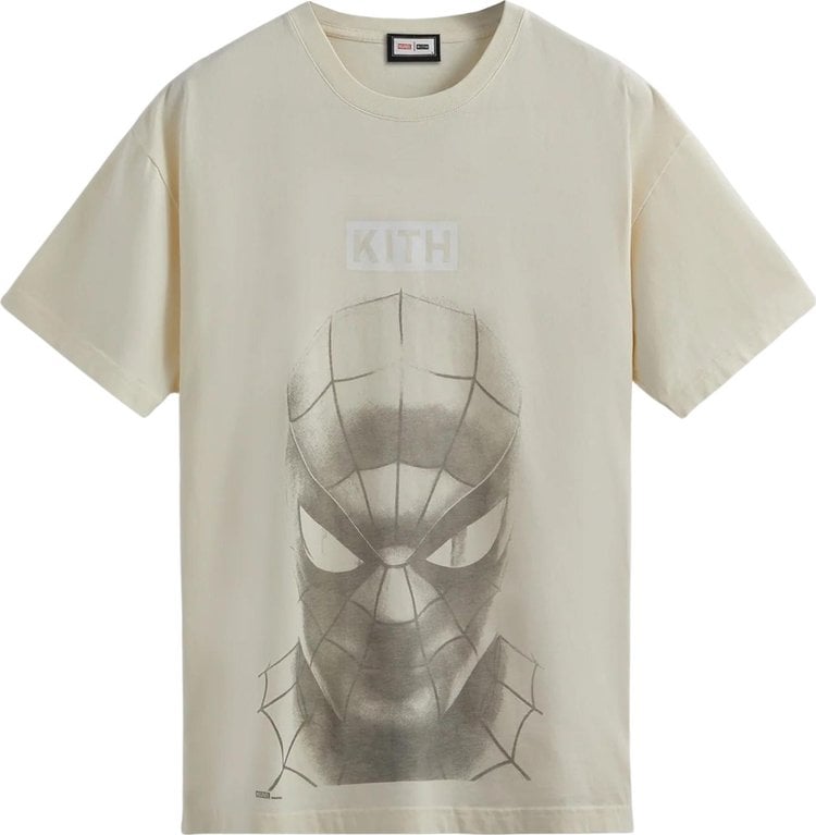 Футболка Kith For Spider-Man Vigilante Vintage Tee 'Sandrift', кремовый - фото