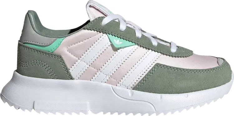 

Кроссовки Adidas Retropy F2 Little Kid 'Silver Green Almost Pink', розовый