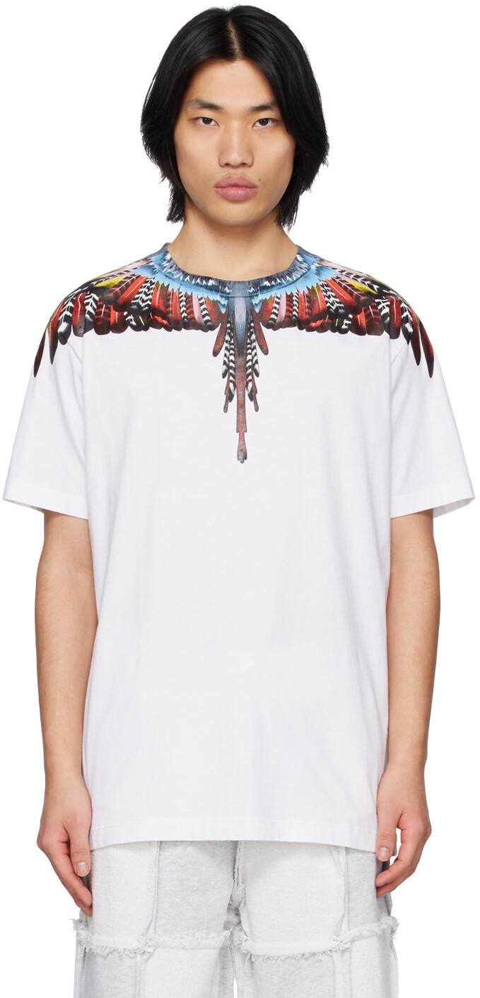

Белая футболка с крыльями гризли Marcelo Burlon County of Milan, Белый