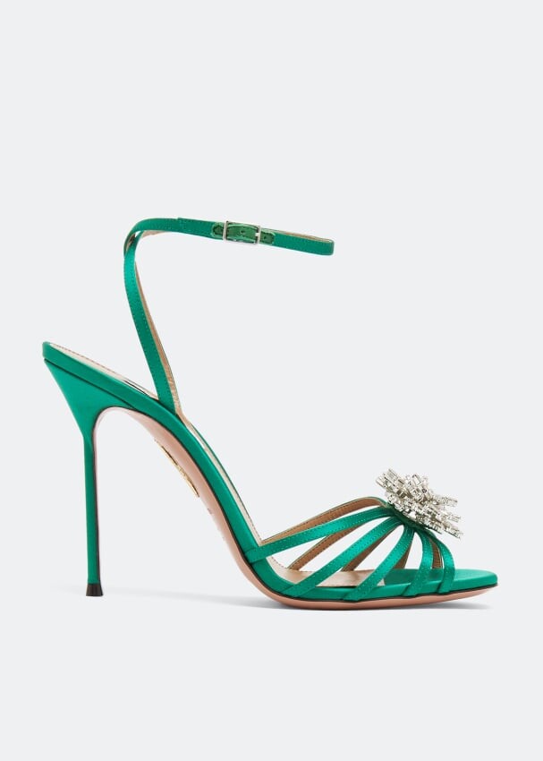 

Сандалии AQUAZZURA Stardust 105 sandals, зеленый