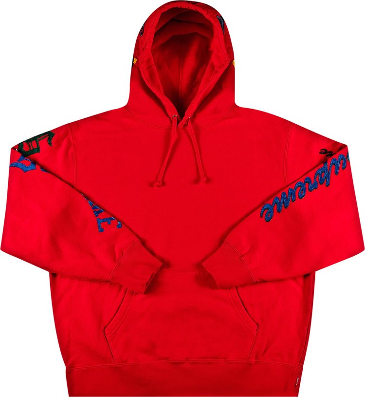 толстовка supreme multi logo hooded sweatshirt black черный Толстовка Supreme Multi Logo Hooded Sweatshirt 'Red', красный